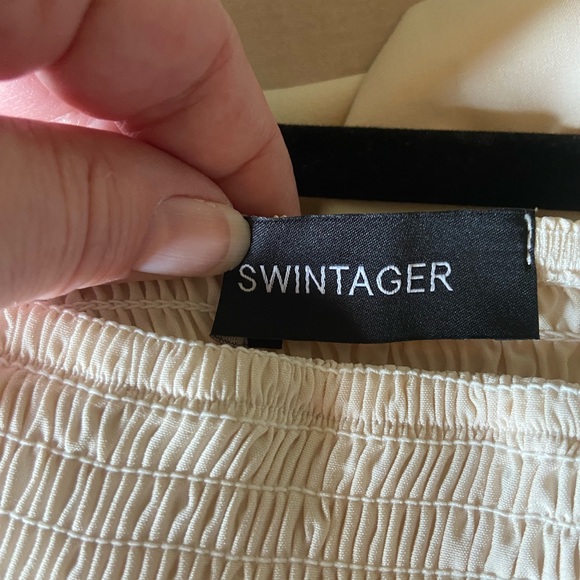 Swintager Beige Peasant Dress - Picture 8 of 12